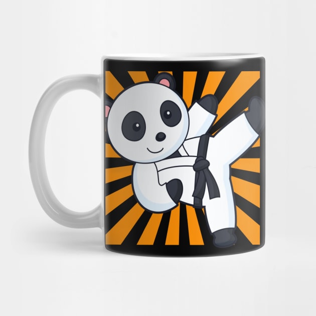 Karate Panda Funny Martial Arts Animal Children by Foxxy Merch